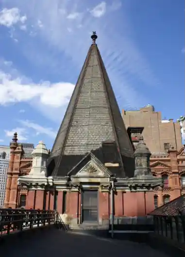 Turrets at the top of The Beekman Hotel
